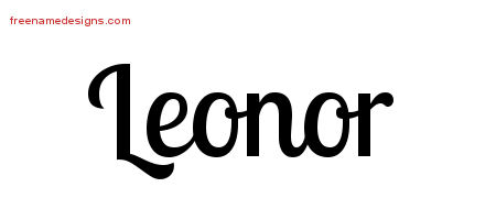 Handwritten Name Tattoo Designs Leonor Free Download