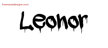 Graffiti Name Tattoo Designs Leonor Free Lettering