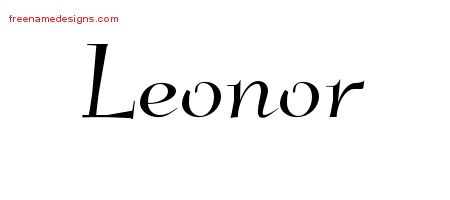 Elegant Name Tattoo Designs Leonor Free Graphic
