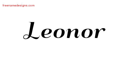 Art Deco Name Tattoo Designs Leonor Printable