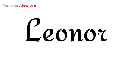 Calligraphic Stylish Name Tattoo Designs Leonor Download Free