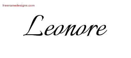 Calligraphic Name Tattoo Designs Leonore Download Free