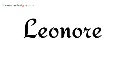 Calligraphic Stylish Name Tattoo Designs Leonore Download Free