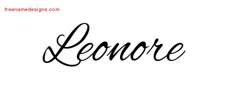 Cursive Name Tattoo Designs Leonore Download Free