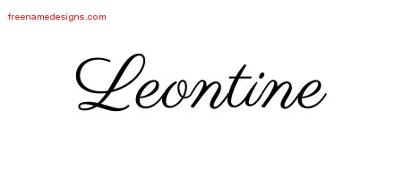 Classic Name Tattoo Designs Leontine Graphic Download