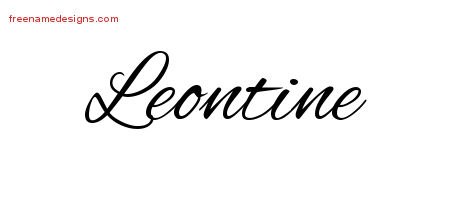 Cursive Name Tattoo Designs Leontine Download Free