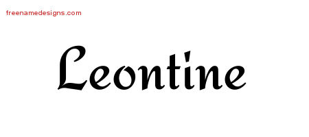 Calligraphic Stylish Name Tattoo Designs Leontine Download Free