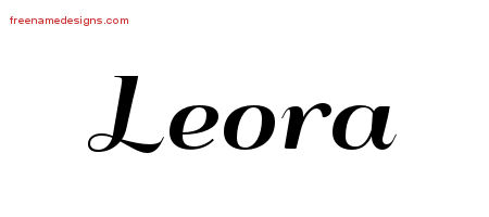 Art Deco Name Tattoo Designs Leora Printable