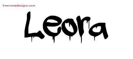 Graffiti Name Tattoo Designs Leora Free Lettering