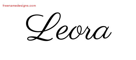 Classic Name Tattoo Designs Leora Graphic Download