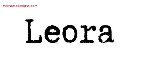 Typewriter Name Tattoo Designs Leora Free Download