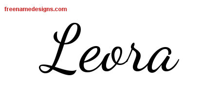 Lively Script Name Tattoo Designs Leora Free Printout