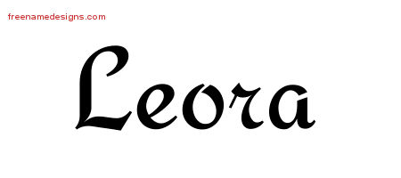 Calligraphic Stylish Name Tattoo Designs Leora Download Free