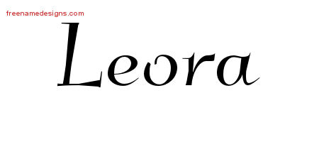 Elegant Name Tattoo Designs Leora Free Graphic