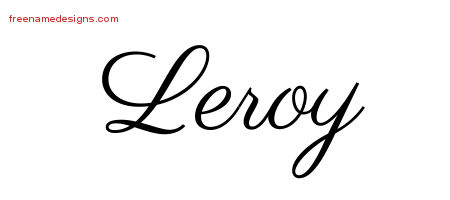 Classic Name Tattoo Designs Leroy Printable