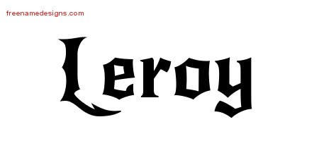 Gothic Name Tattoo Designs Leroy Download Free
