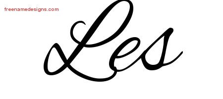 Cursive Name Tattoo Designs Les Free Graphic