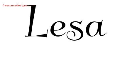 Elegant Name Tattoo Designs Lesa Free Graphic