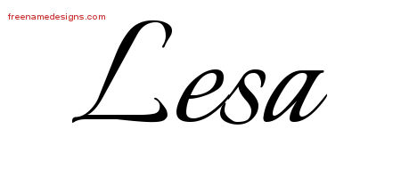 Calligraphic Name Tattoo Designs Lesa Download Free