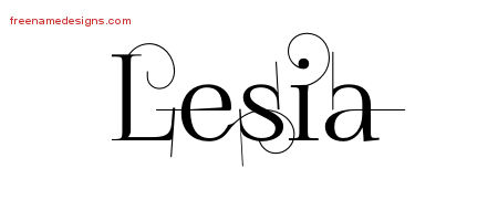 Decorated Name Tattoo Designs Lesia Free