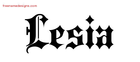 Old English Name Tattoo Designs Lesia Free