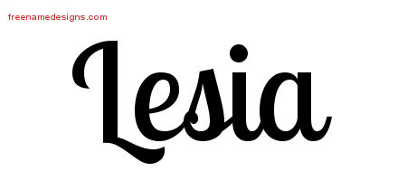 Handwritten Name Tattoo Designs Lesia Free Download