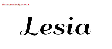 Art Deco Name Tattoo Designs Lesia Printable
