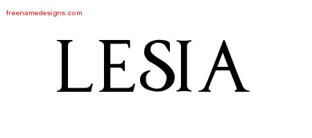 Regal Victorian Name Tattoo Designs Lesia Graphic Download
