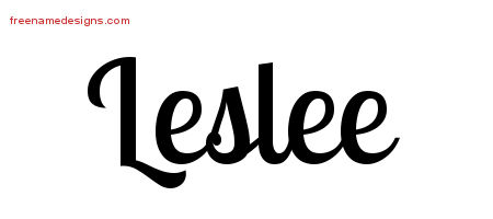 Handwritten Name Tattoo Designs Leslee Free Download