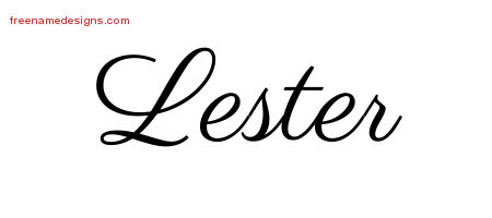Classic Name Tattoo Designs Lester Printable