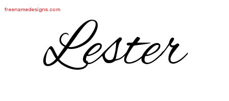 Cursive Name Tattoo Designs Lester Download Free
