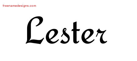 Calligraphic Stylish Name Tattoo Designs Lester Download Free