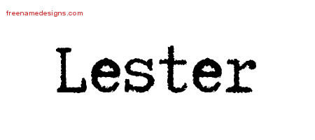 Typewriter Name Tattoo Designs Lester Free Download