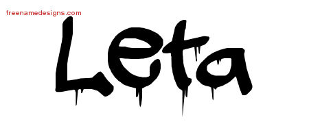 Graffiti Name Tattoo Designs Leta Free Lettering