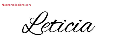 Cursive Name Tattoo Designs Leticia Download Free