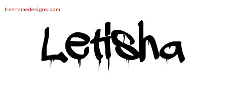 Graffiti Name Tattoo Designs Letisha Free Lettering