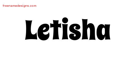 Groovy Name Tattoo Designs Letisha Free Lettering