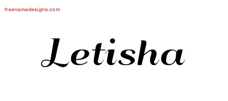 Art Deco Name Tattoo Designs Letisha Printable