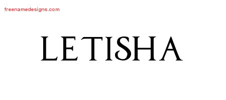 Regal Victorian Name Tattoo Designs Letisha Graphic Download