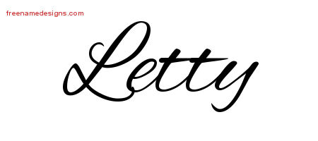 Cursive Name Tattoo Designs Letty Download Free