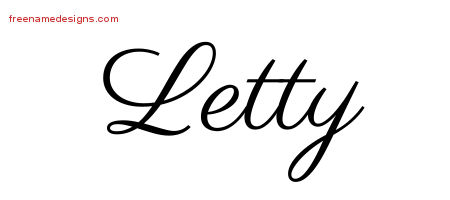 Classic Name Tattoo Designs Letty Graphic Download