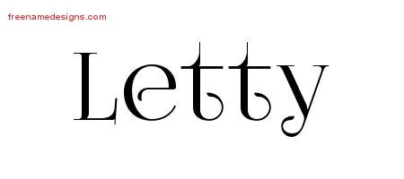 Vintage Name Tattoo Designs Letty Free Download