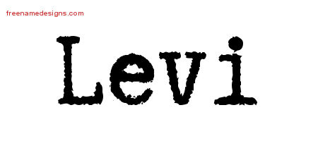 Typewriter Name Tattoo Designs Levi Free Printout