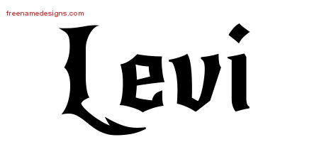 Gothic Name Tattoo Designs Levi Download Free