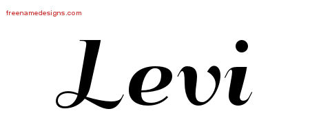 Art Deco Name Tattoo Designs Levi Graphic Download