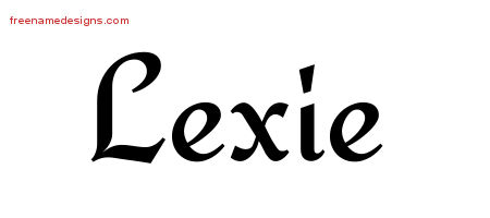 Calligraphic Stylish Name Tattoo Designs Lexie Download Free