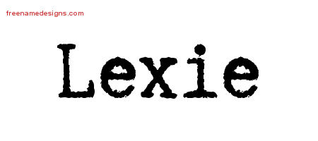 Typewriter Name Tattoo Designs Lexie Free Download