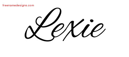 Cursive Name Tattoo Designs Lexie Download Free