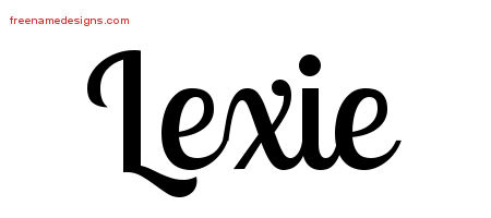 Handwritten Name Tattoo Designs Lexie Free Download