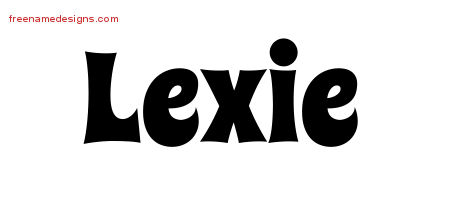 Groovy Name Tattoo Designs Lexie Free Lettering